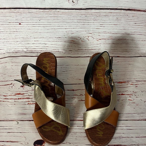 Sam Edelman Leather Multicolored Heels - Picture 2 of 4